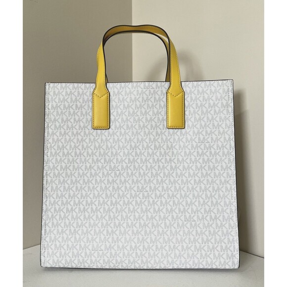 New Michael Kors Kenly Large Logo Tote Signature Citrus Multi - Picture 5 of 7